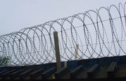 Spiral razor wire adding more security to the environment